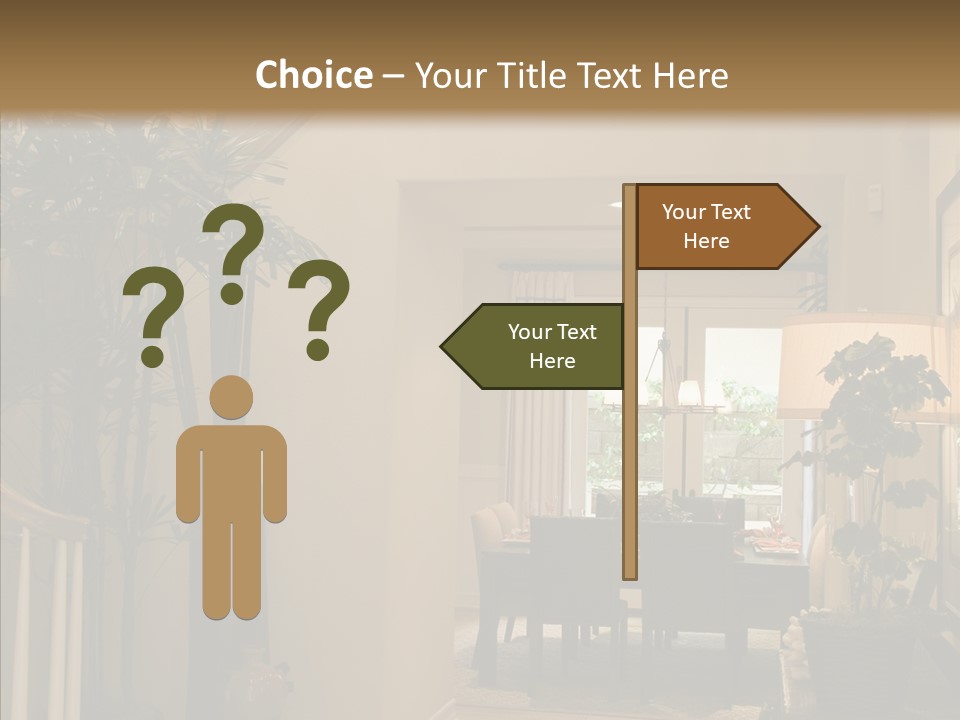 Luxury Home Hallway With Wood Floor PowerPoint Template