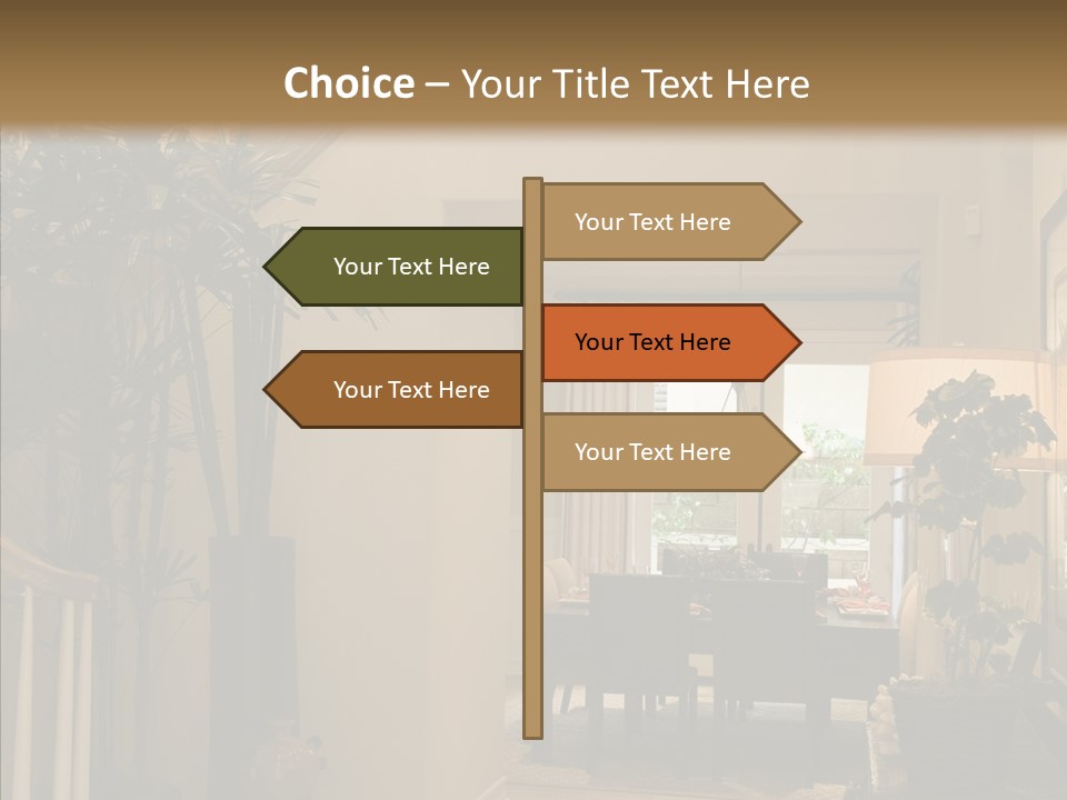 Luxury Home Hallway With Wood Floor PowerPoint Template