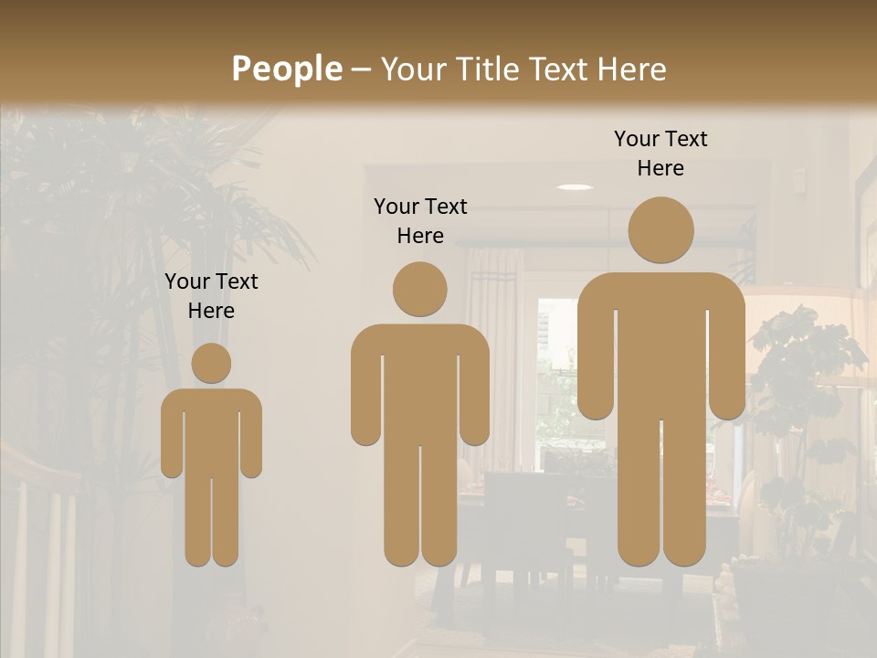 Luxury Home Hallway With Wood Floor PowerPoint Template