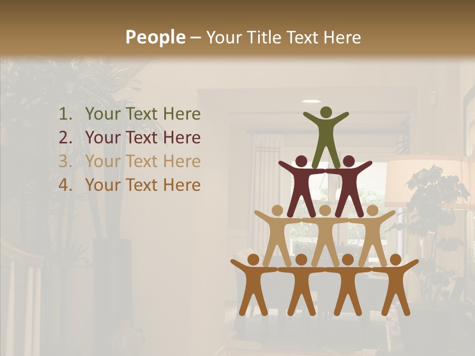 Luxury Home Hallway With Wood Floor PowerPoint Template