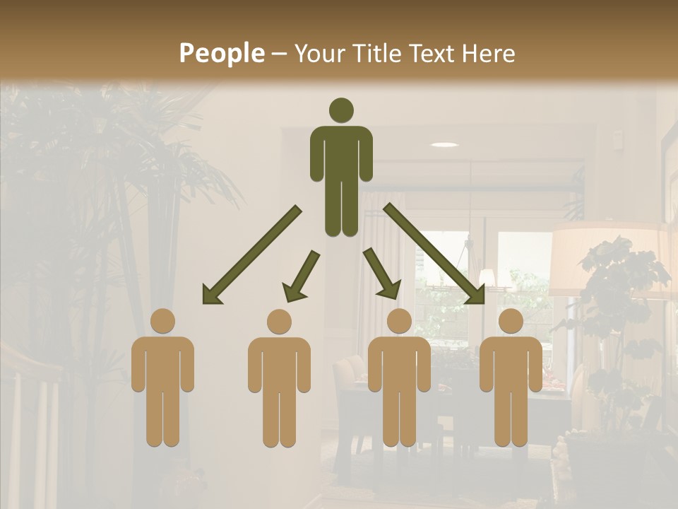 Luxury Home Hallway With Wood Floor PowerPoint Template