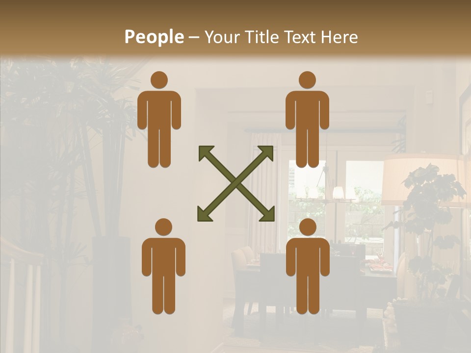 Luxury Home Hallway With Wood Floor PowerPoint Template