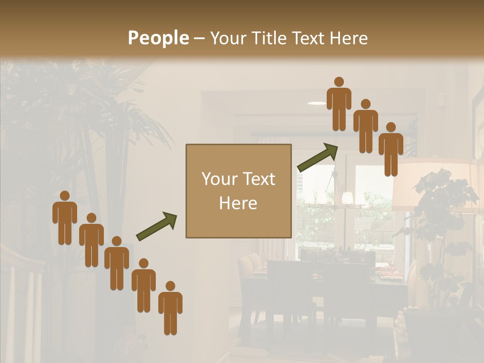 Luxury Home Hallway With Wood Floor PowerPoint Template