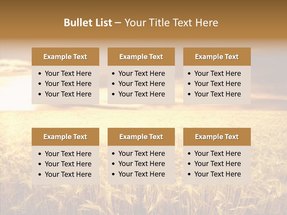 Barley Grain Grass PowerPoint Template