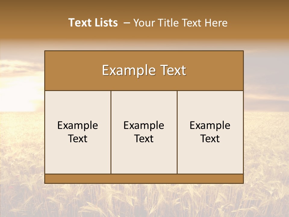 Barley Grain Grass PowerPoint Template