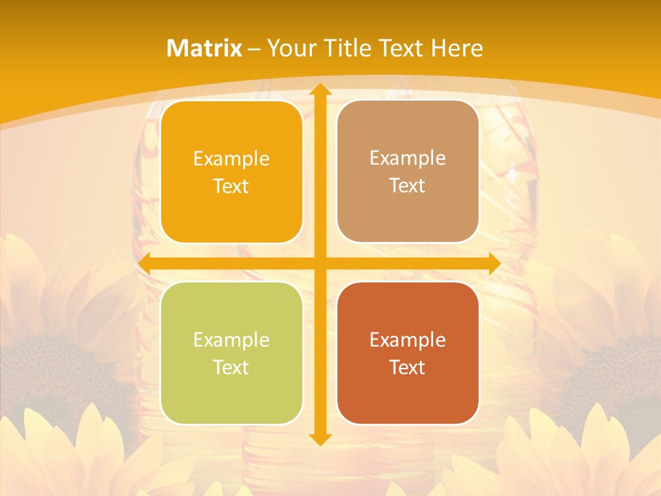 Golden Cooking Oil Yellow PowerPoint Template