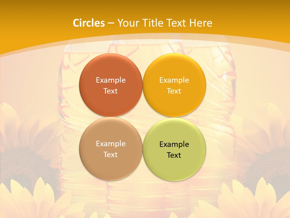 Golden Cooking Oil Yellow PowerPoint Template
