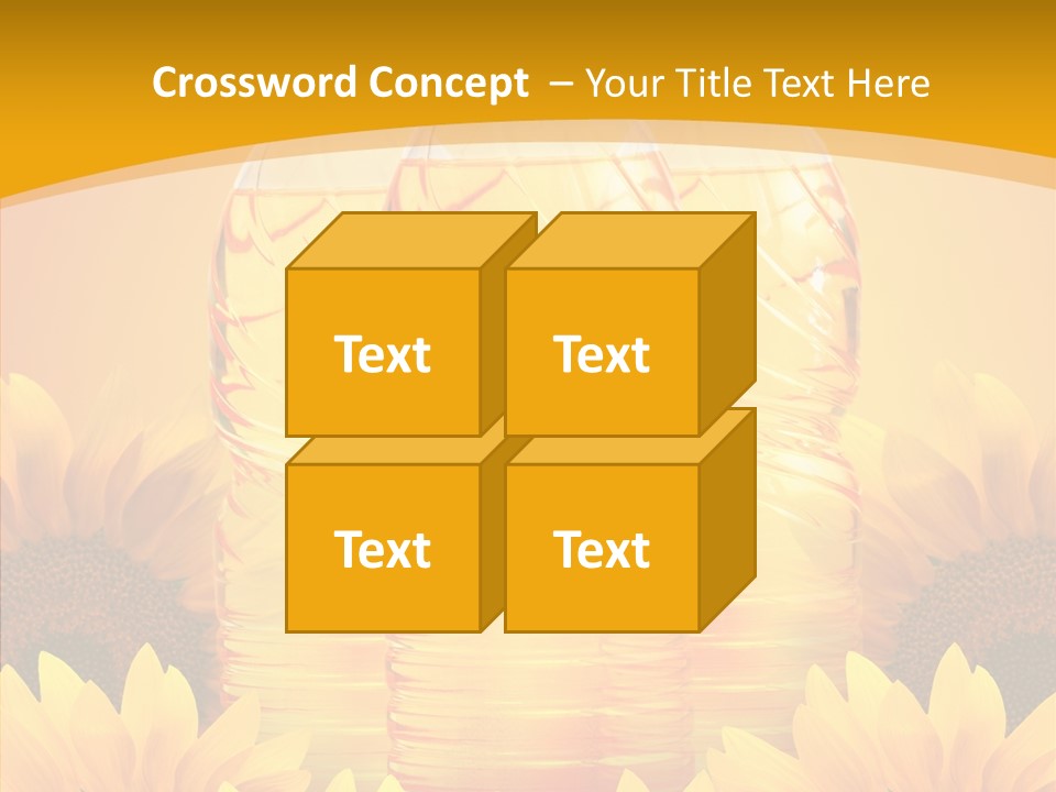 Golden Cooking Oil Yellow PowerPoint Template