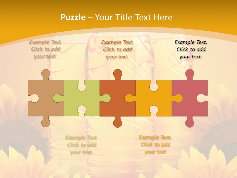 Golden Cooking Oil Yellow PowerPoint Template