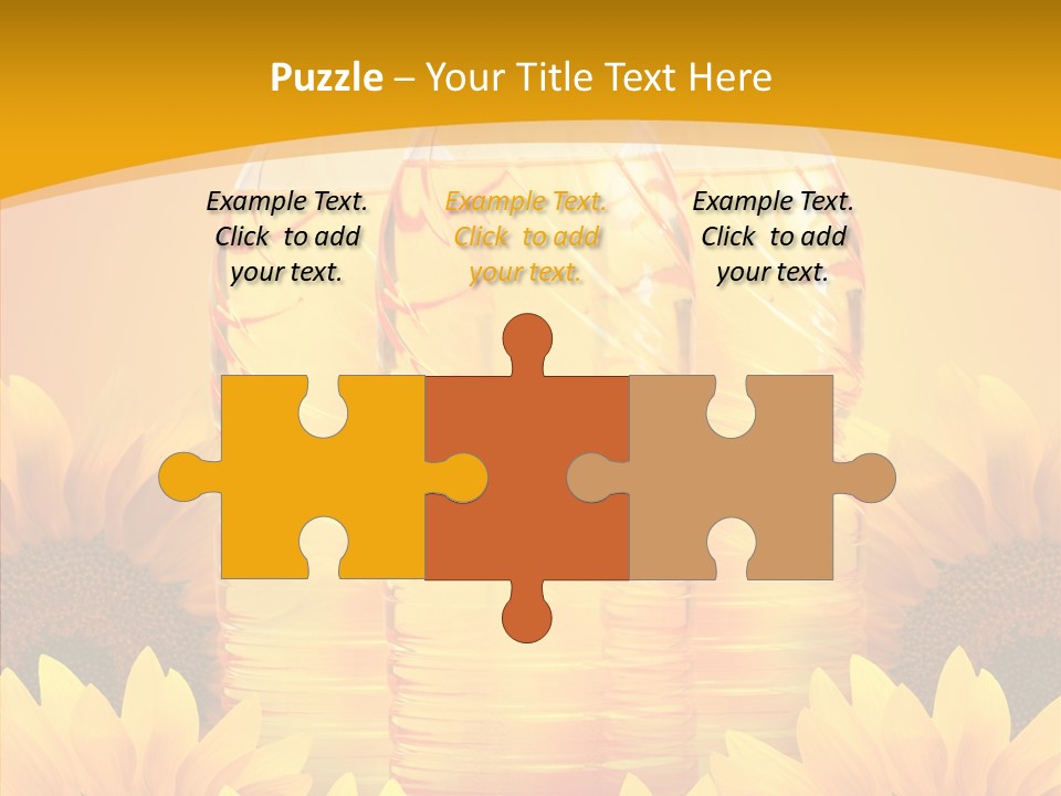 Golden Cooking Oil Yellow PowerPoint Template