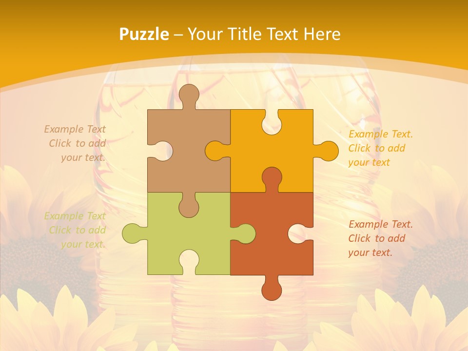 Golden Cooking Oil Yellow PowerPoint Template