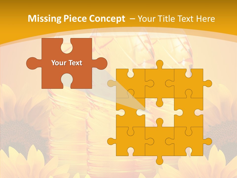 Golden Cooking Oil Yellow PowerPoint Template