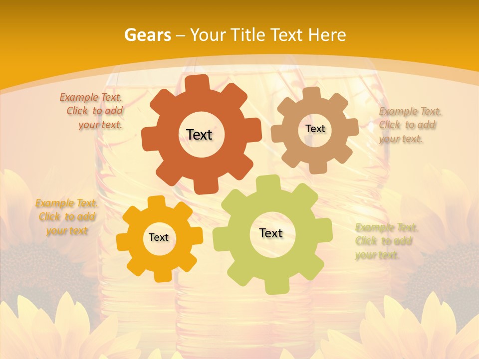 Golden Cooking Oil Yellow PowerPoint Template