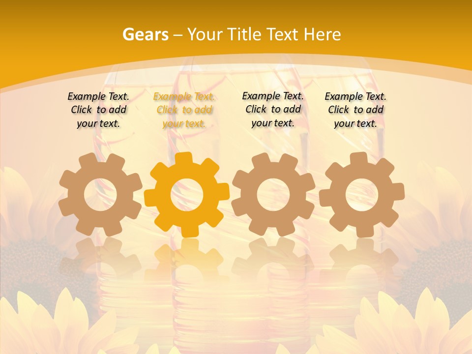 Golden Cooking Oil Yellow PowerPoint Template