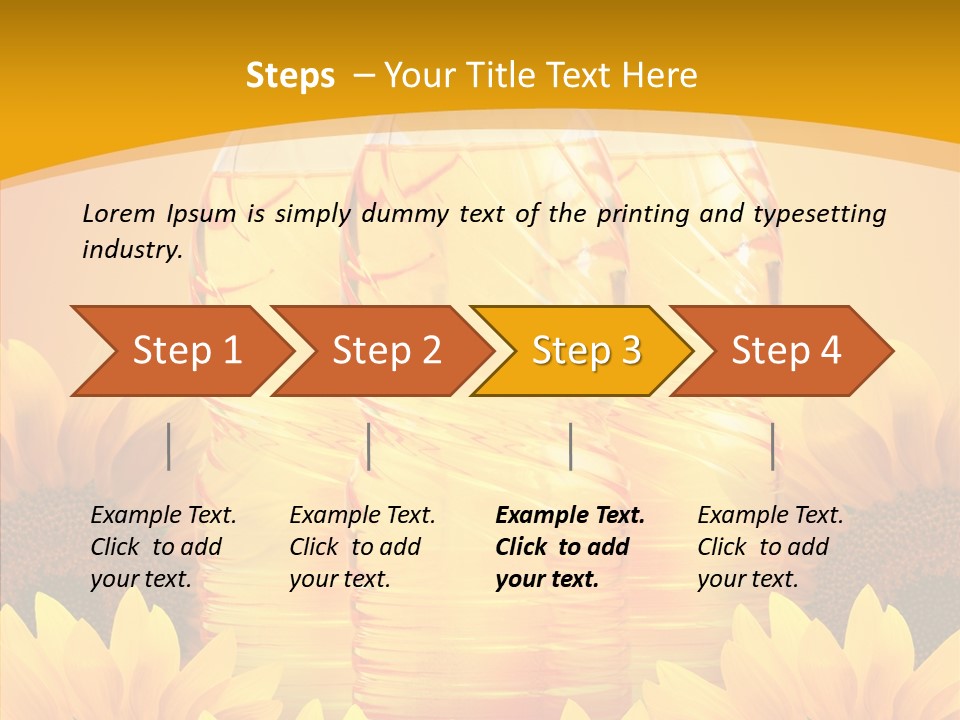 Golden Cooking Oil Yellow PowerPoint Template