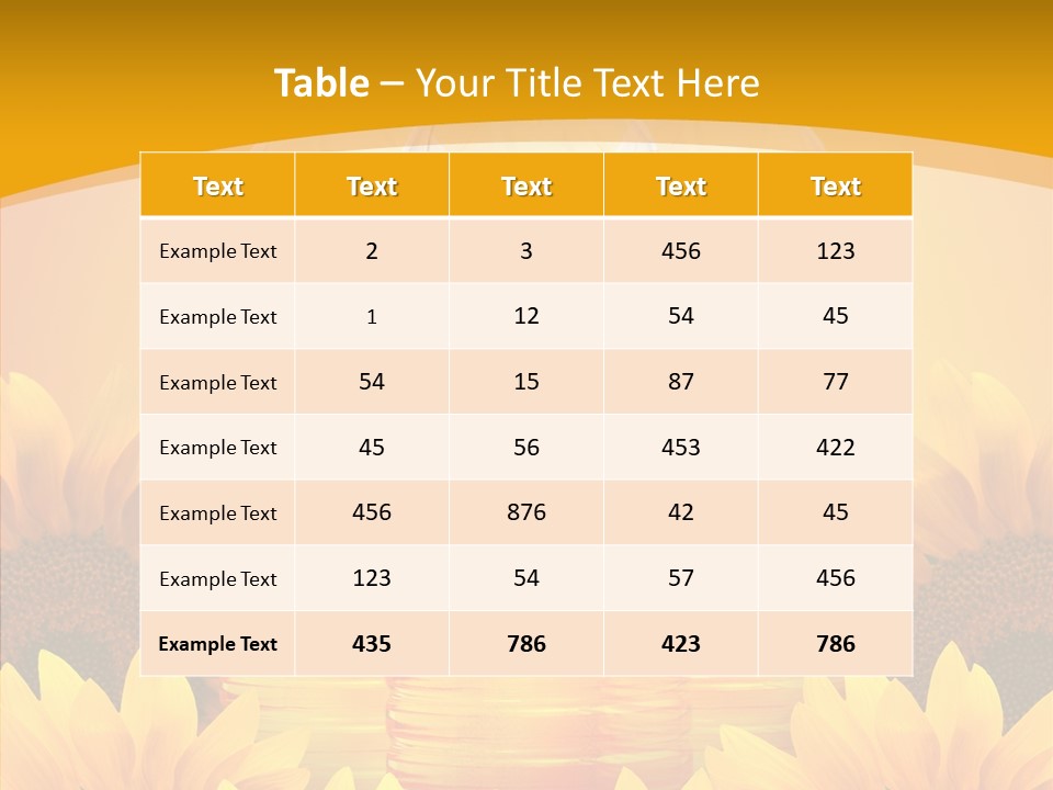 Golden Cooking Oil Yellow PowerPoint Template