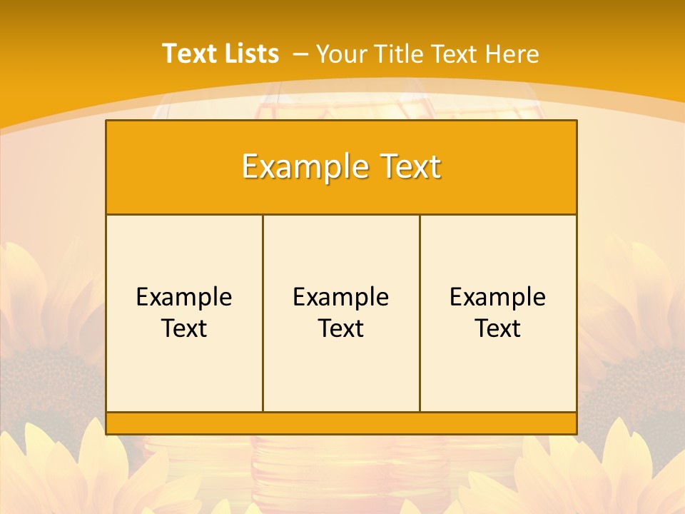 Golden Cooking Oil Yellow PowerPoint Template