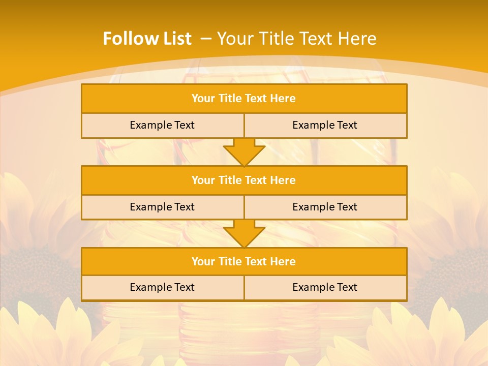 Golden Cooking Oil Yellow PowerPoint Template