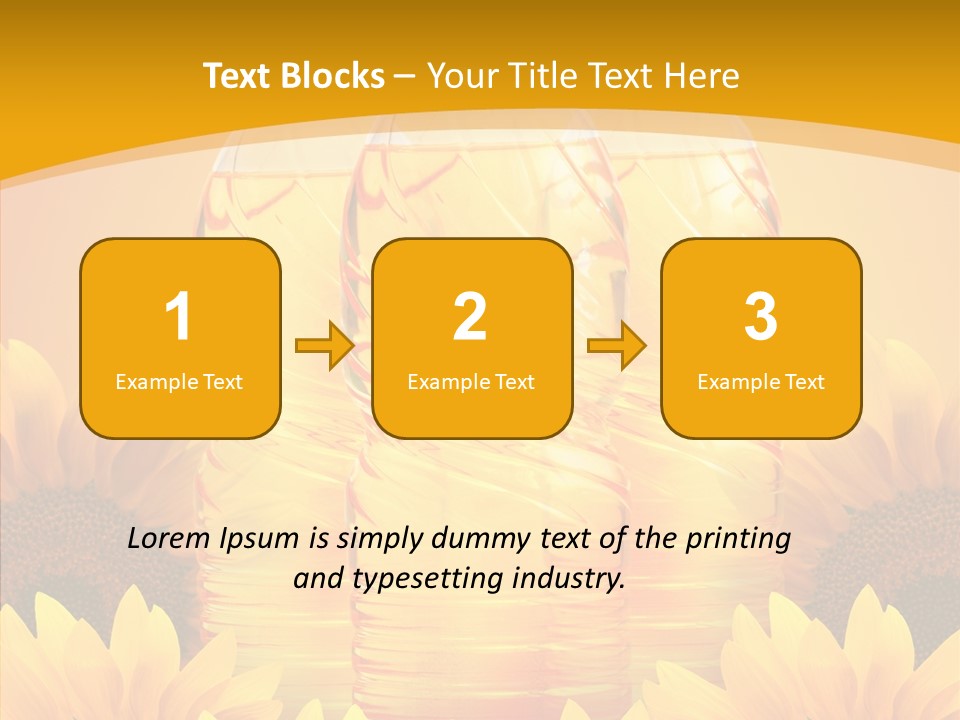 Golden Cooking Oil Yellow PowerPoint Template