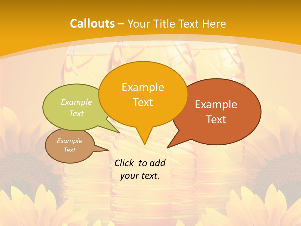 Golden Cooking Oil Yellow PowerPoint Template