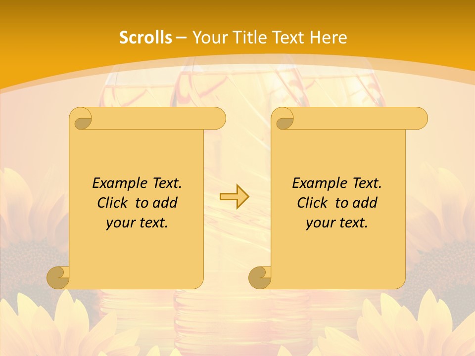 Golden Cooking Oil Yellow PowerPoint Template