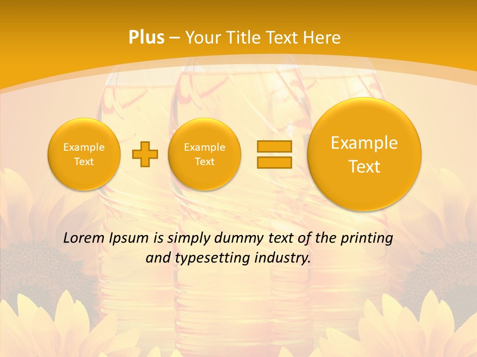 Golden Cooking Oil Yellow PowerPoint Template