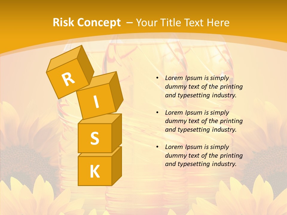 Golden Cooking Oil Yellow PowerPoint Template