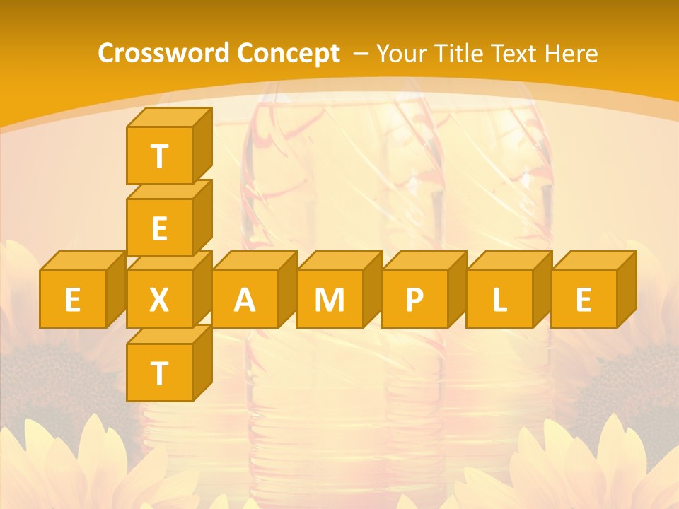 Golden Cooking Oil Yellow PowerPoint Template