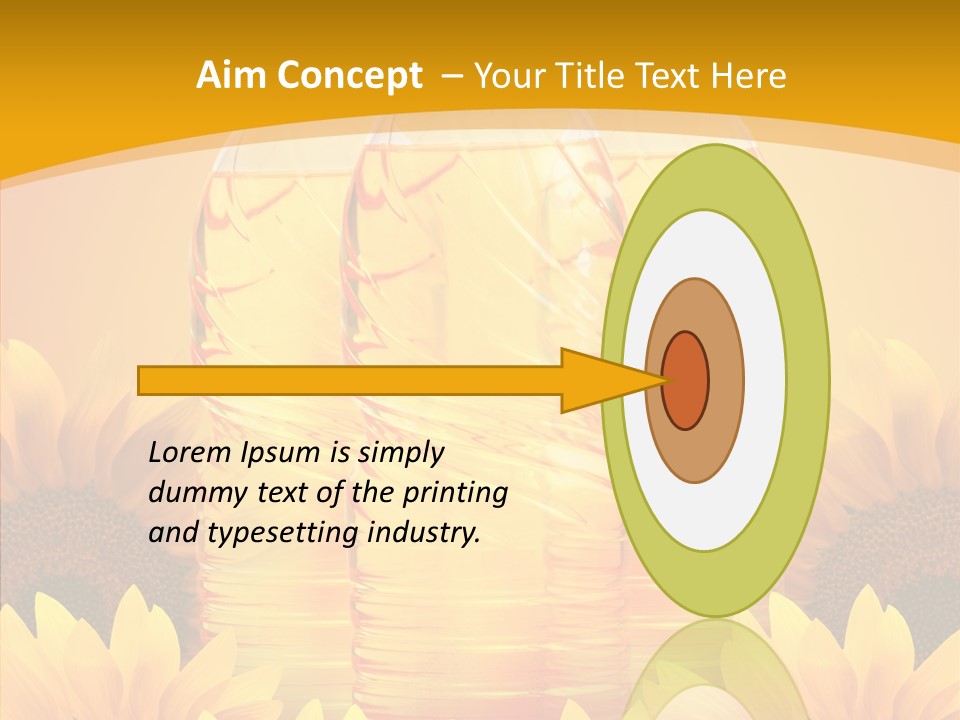 Golden Cooking Oil Yellow PowerPoint Template
