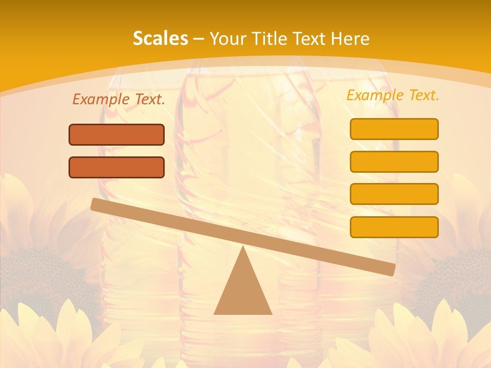 Golden Cooking Oil Yellow PowerPoint Template