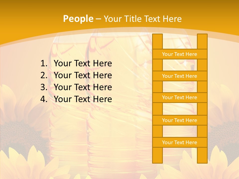 Golden Cooking Oil Yellow PowerPoint Template