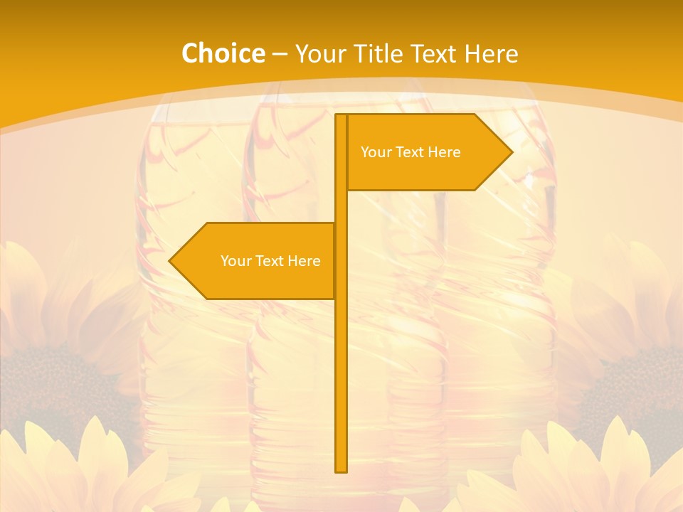 Golden Cooking Oil Yellow PowerPoint Template