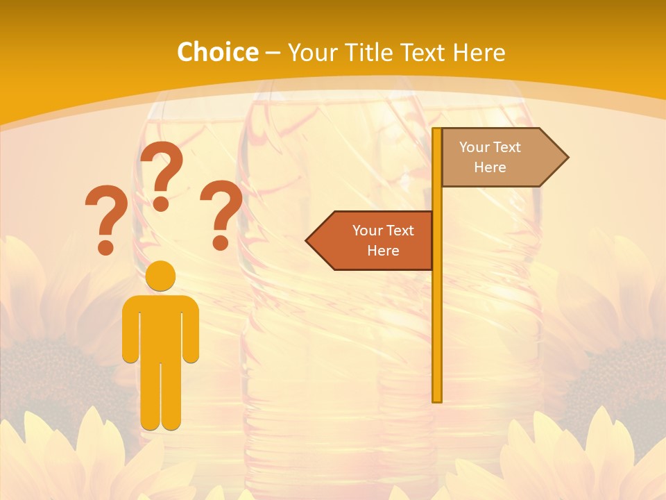 Golden Cooking Oil Yellow PowerPoint Template