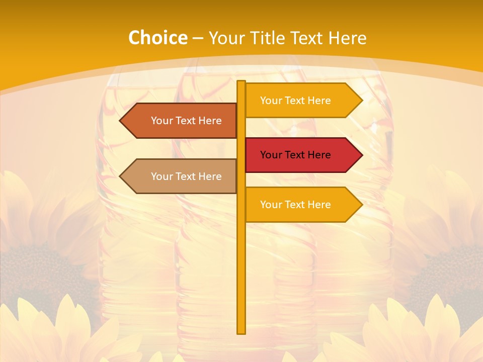 Golden Cooking Oil Yellow PowerPoint Template
