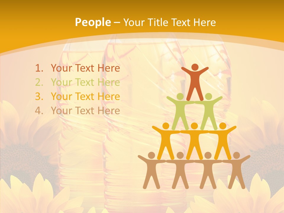 Golden Cooking Oil Yellow PowerPoint Template