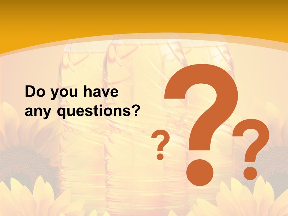 Golden Cooking Oil Yellow PowerPoint Template