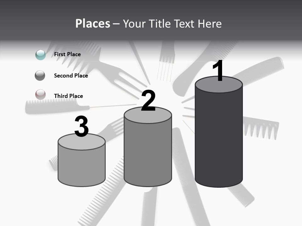 Cosmetics Handle Comb PowerPoint Template