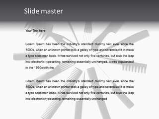 Cosmetics Handle Comb PowerPoint Template
