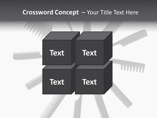 Cosmetics Handle Comb PowerPoint Template