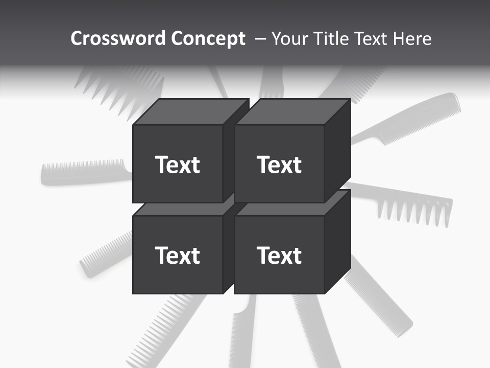 Cosmetics Handle Comb PowerPoint Template