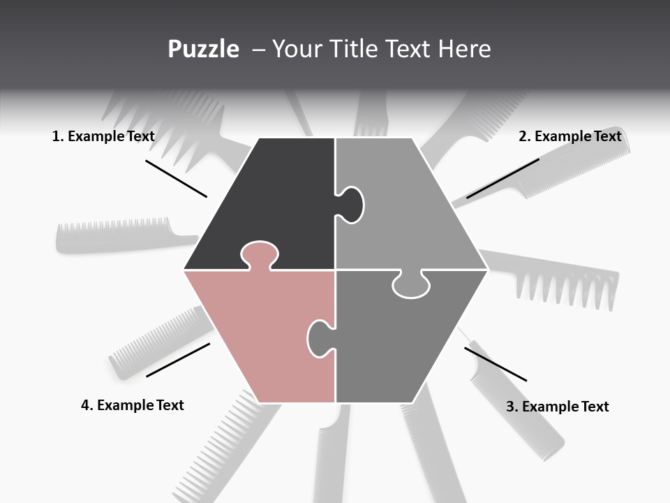 Cosmetics Handle Comb PowerPoint Template