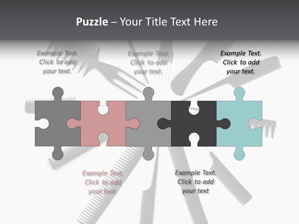 Cosmetics Handle Comb PowerPoint Template