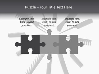 Cosmetics Handle Comb PowerPoint Template