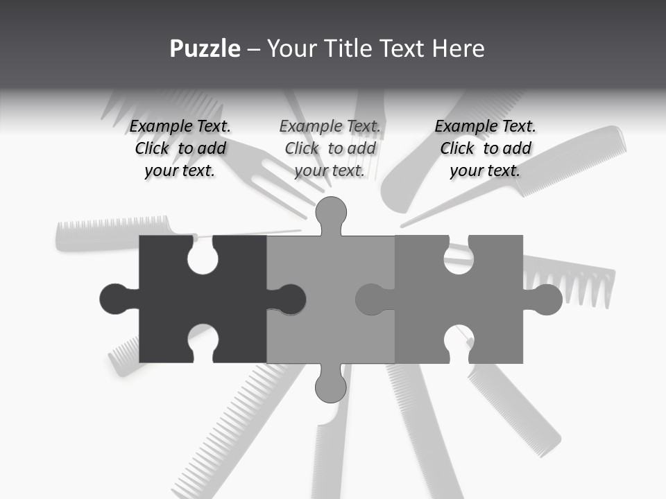 Cosmetics Handle Comb PowerPoint Template