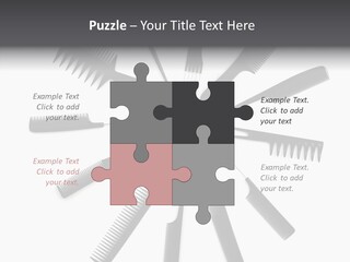 Cosmetics Handle Comb PowerPoint Template