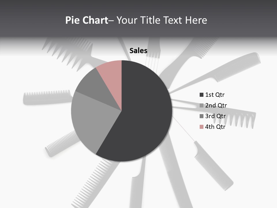 Cosmetics Handle Comb PowerPoint Template