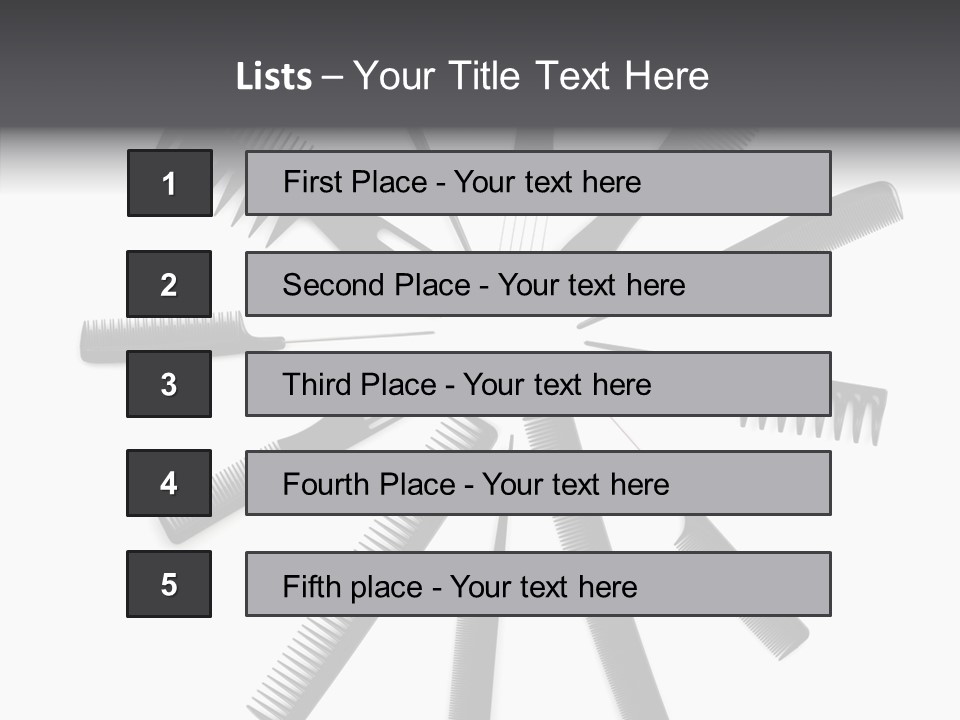 Cosmetics Handle Comb PowerPoint Template