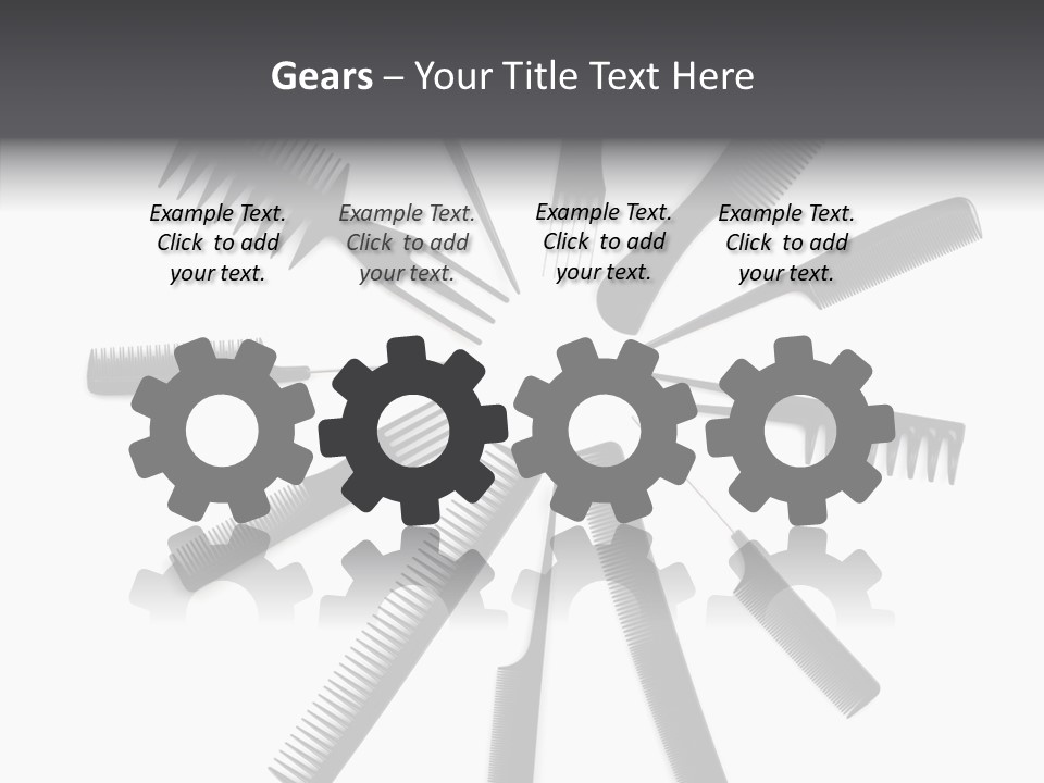 Cosmetics Handle Comb PowerPoint Template