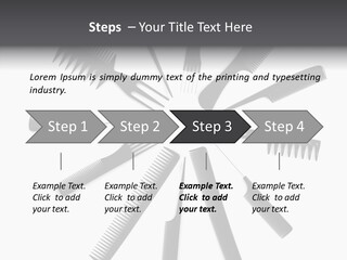 Cosmetics Handle Comb PowerPoint Template
