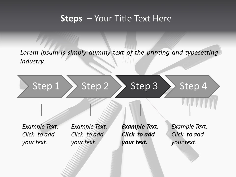 Cosmetics Handle Comb PowerPoint Template